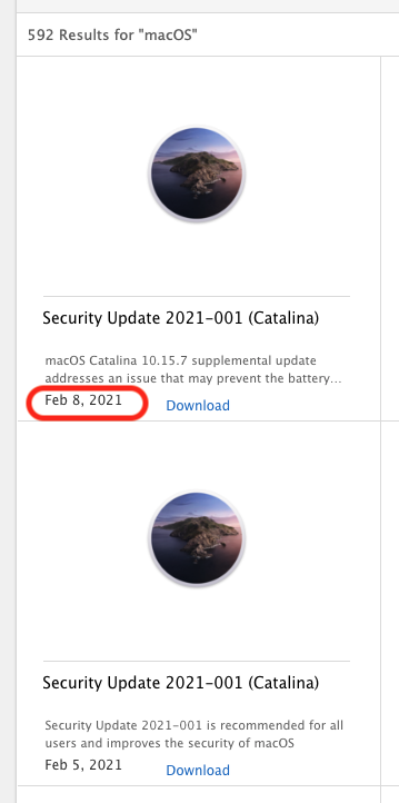 Beware: Two updates with the same name!